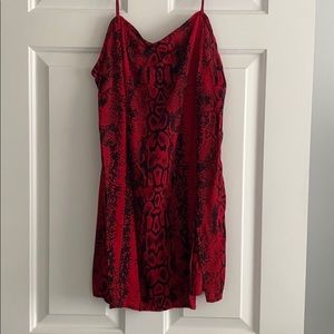 Princess Polly Red Snakeskin Dress
